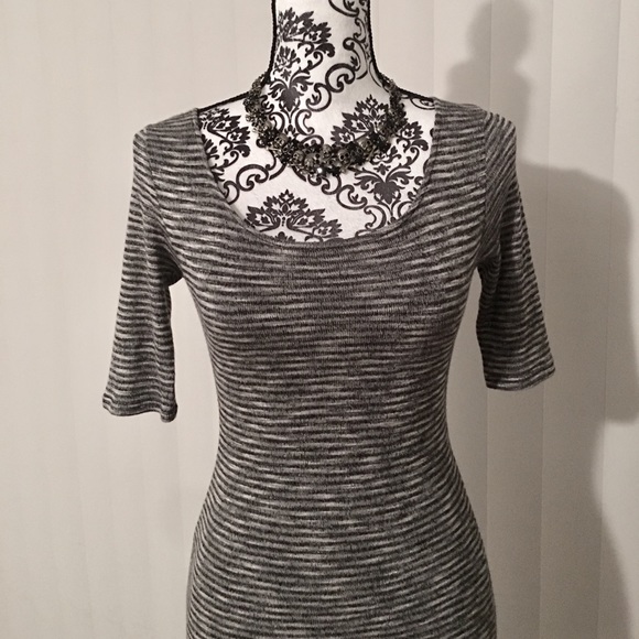Charlotte Russe Dresses & Skirts - 3/4 sleeve black & white mini dress